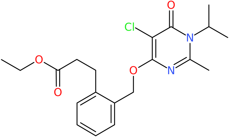 CAS: 1258652-72-0 | Ethyl 3-(2-((5-chloro-1,6-dihydro-1-isopropyl-2-mEthyl-6-oxopyrimidin-4-yloxy)mEthyl)phenyl)propanoa, NX19271