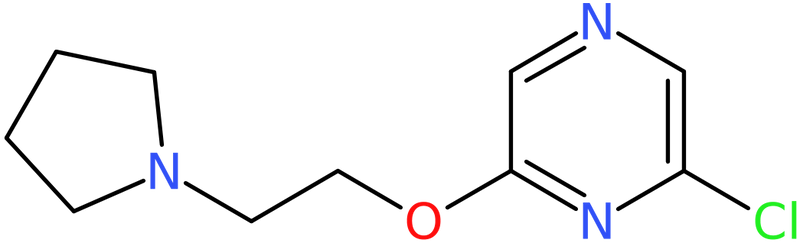 CAS: 1242240-90-9 | 2-(2-(Pyrrolidin-1-yl)ethoxy)-6-chloropyrazine, NX18724