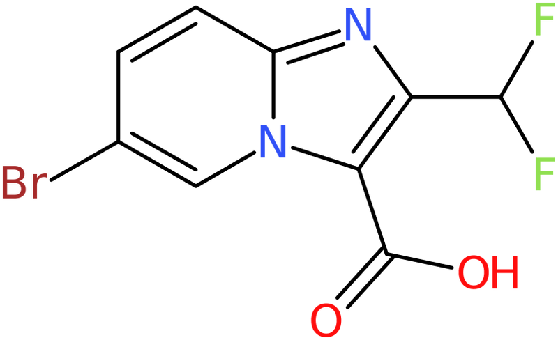 CAS: 2451256-52-1 | 6-Bromo-2-(difluoromethyl)imidazo[1,2-a]pyridine-3-carboxylic acid, NX37280
