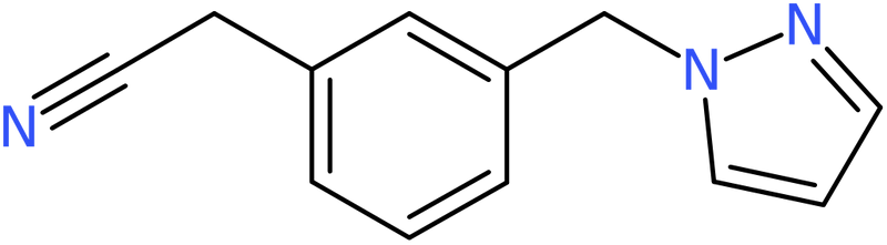 {3-[(Pyrazol-1-yl)methyl]phenyl}acetonitrile, >95%, NX74131