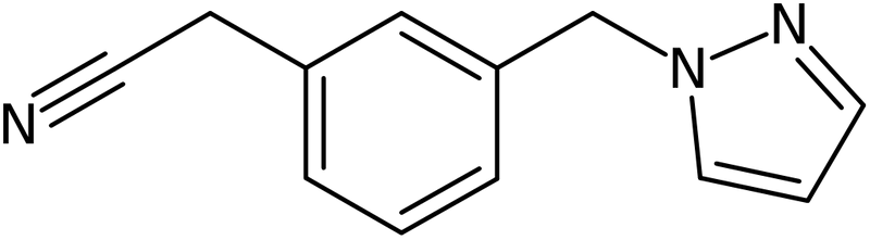 {3-[(Pyrazol-1-yl)methyl]phenyl}acetonitrile, >95%, NX74131